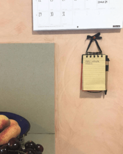 Notepad where you can write down what you need at the moment